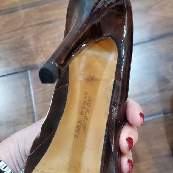 ZARA Tortoise Shell Platform Heels - Picture 7 of 13